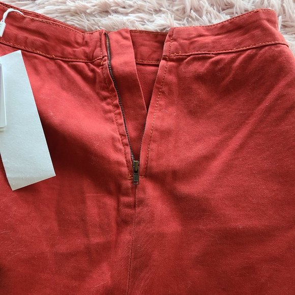 NWT Ledin Assymetrical Red A-line Mini Skirt Love Cinema Ribbon - Picture 8 of 14
